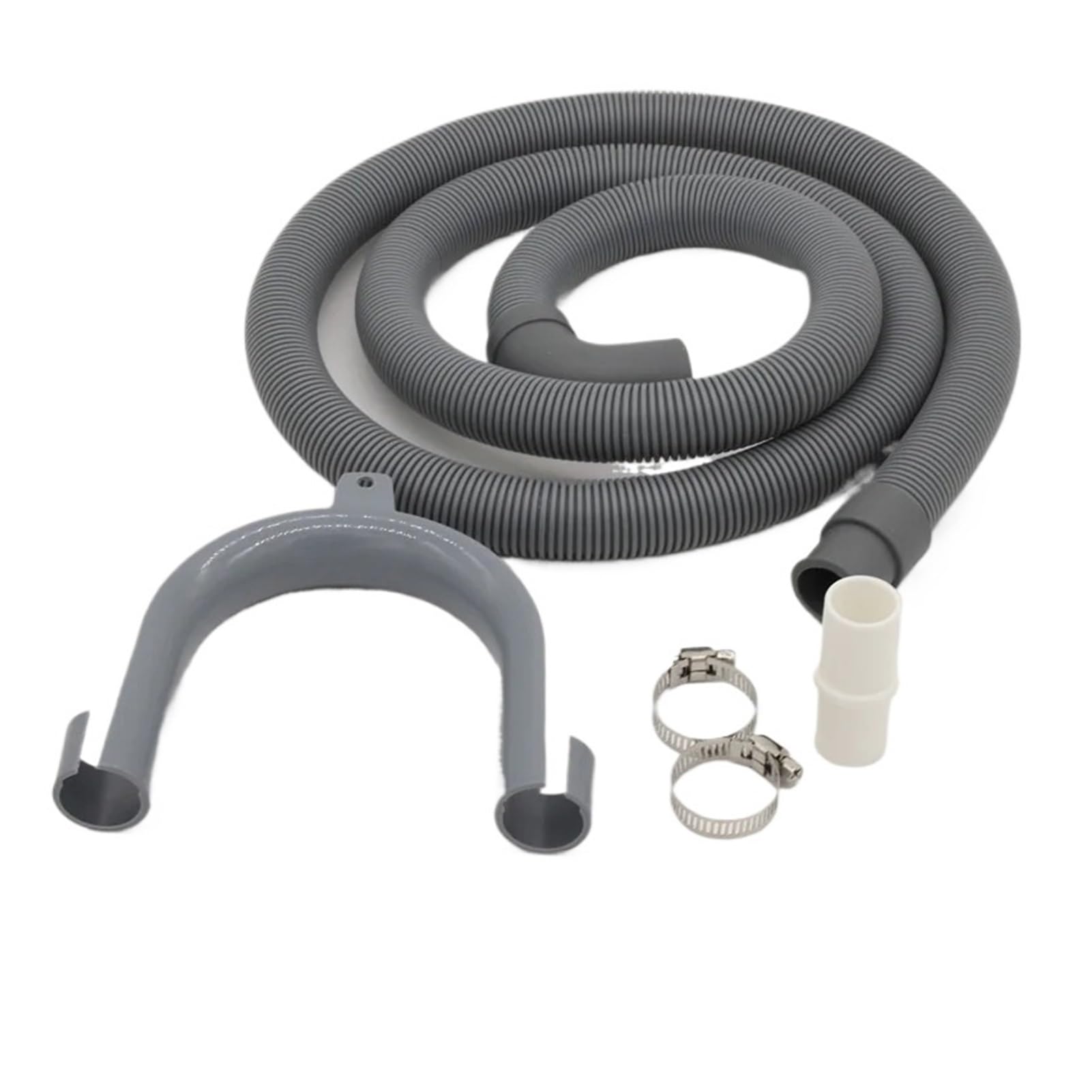 Tubo di scarico estensibile con connettore, Tubo d Tubo flessibile di scarico for lavatrice a tamburo 2M Home Gomito Tubo di scarico Estensione