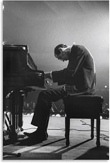 Bill Evans Poster Famous Jazz Pianist Portrait Inspirational Quotes Canvas Print Art (8) Canvas Painting Posters And Prints Wall Art Pictures for Living Room Bedroom Decor 08x12inch(20x30cm) Unframe-