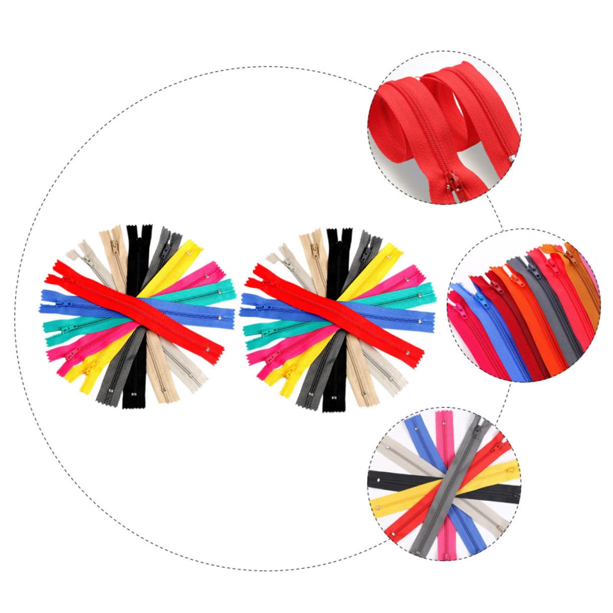 Artibetter 100pezzi Cerniere in Nylon Per Cucire Cerniere Spirale in Nylon Per Lavori Di Cucito Su Misura Colorate in Per Abbigliamento Valigie Borse e Stivali