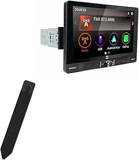 BoxWave Stylus Pouch Compatible with Dual Electronics DCPA901 - Stylus PortaPouch, Stylus Holder Carrier Portable Self-Adhesive for Dual Electronics DCPA901 - Jet Black