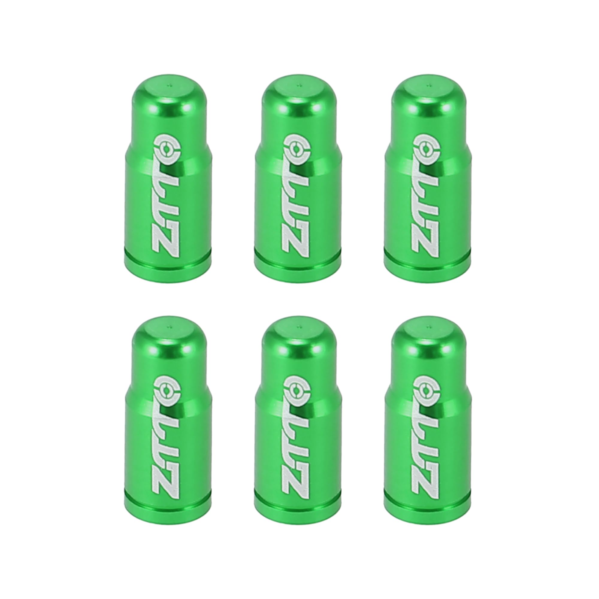 X AUTOHAUX 6pcs Tire Valve Caps Dust Covers for Bicycle Road Bike MTB Green