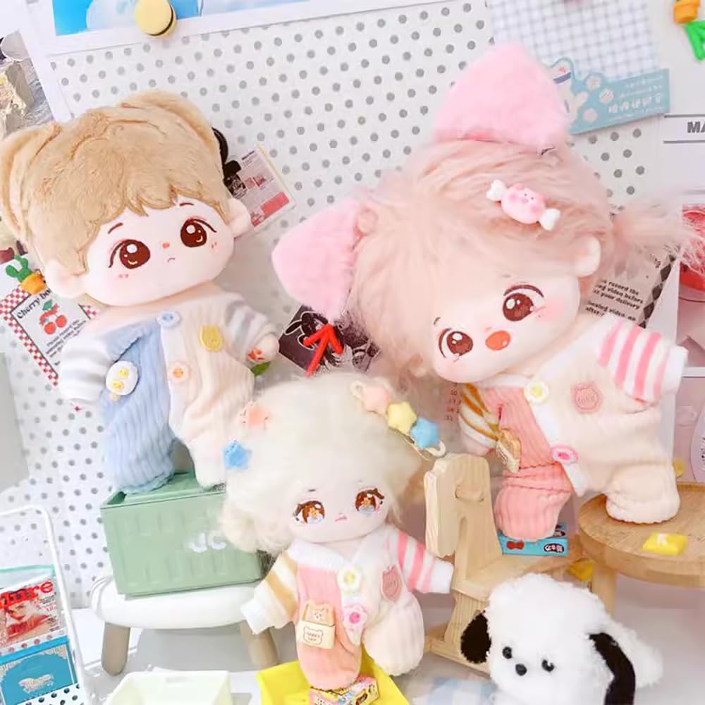 niannyyhouse Tutina di peluche, 10 cm ~ 15 cm, 20 cm, vestitino per bambole (rosa, 10 cm ~ 15 cm)
