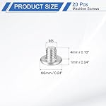uxcell M3-0.5 x 4mm 20Pcs Flat Round Head Screws 304 Stainless Steel Phillips Drive Machine Screws Hardware Fastener for Furniture Connection