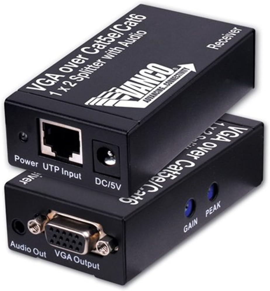 Vanco 280611 Receiver for S-VGA Splitter/Extenders Over Category 5e/Category 6 Cable