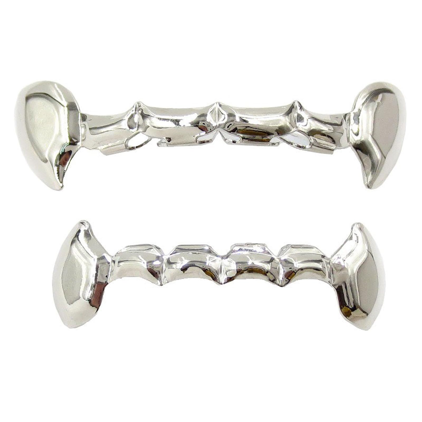 Qiwenr Hip Hop Teeth Grills, Rapper Braces, Bottom Grills, Hip Hop Custom Fit Polished Teeth Grillz, for Music Festivals, Fashion Shows, Halloween, Parties, Cosplay, Decoration — image 1