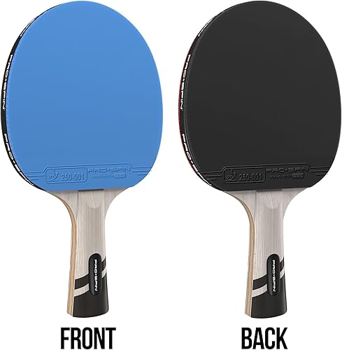 Vista 7 de PRO-SPIN Paletas de ping pong, raquetas de tenis de mesa de nivel profesional con fibra de carbono para un control superior Hoja de 7 capas, goma
