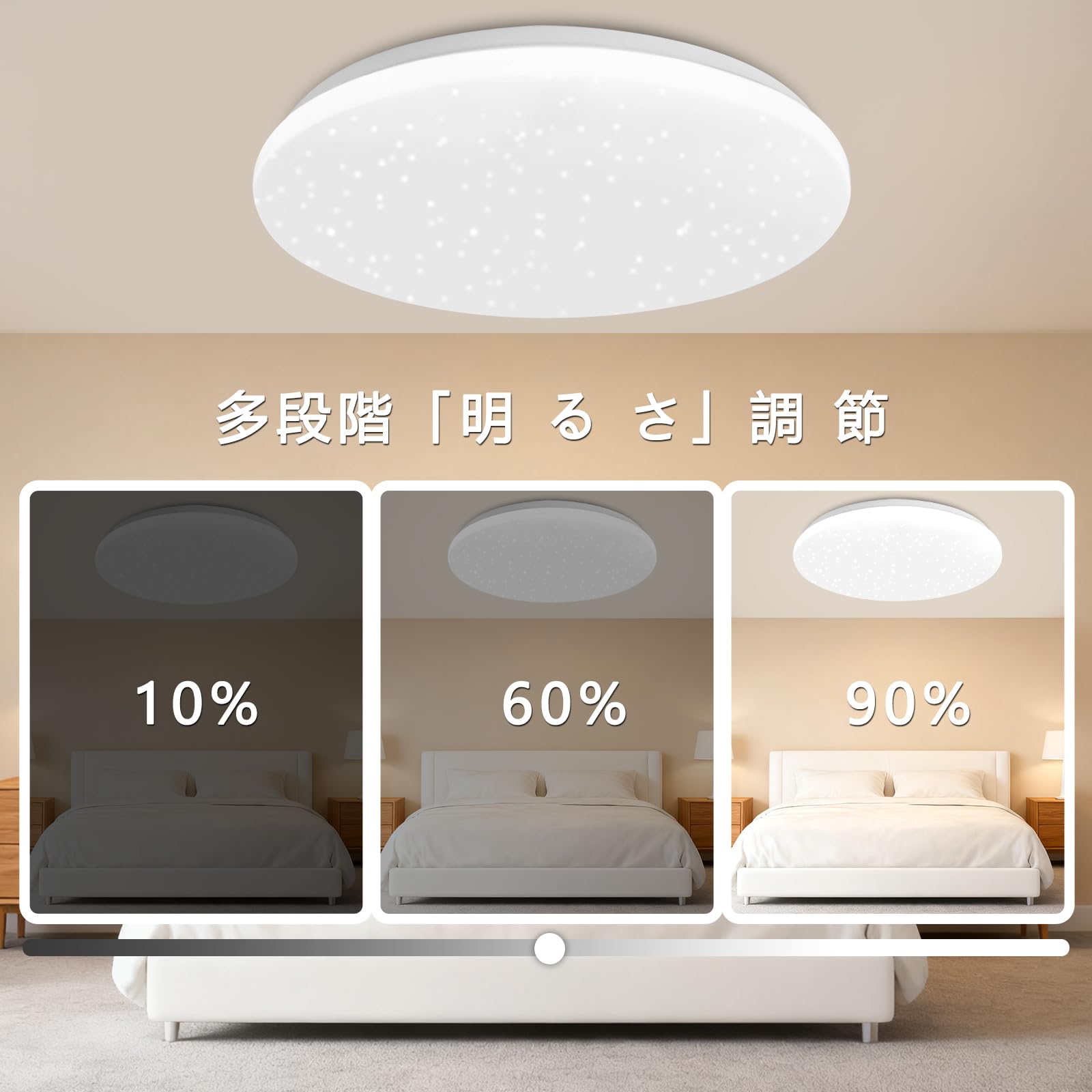 Amazon.co.jp : LED シーリングライト 星空柄 8-10/12 畳対応 薄型 5cm