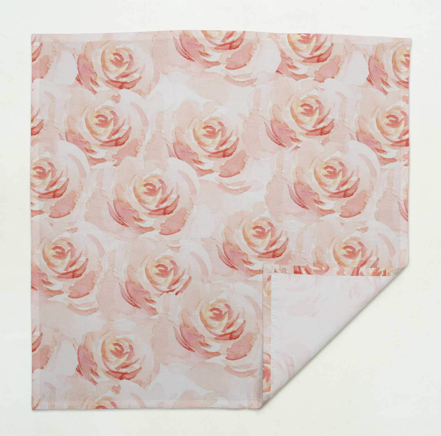 Serviettes De Table En Lin Brodées à La Main Florales