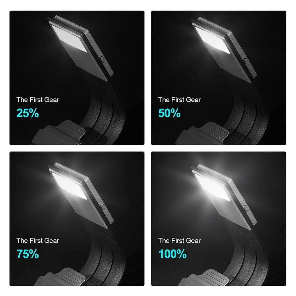 Lámpara de Escritorio Luz del libro clip de lectura lámpara de luz LED recargable USB flexible for lectores de libros electrónicos Kindle libro de la cama Lámpara de lectura para Lectura ( Color : A )