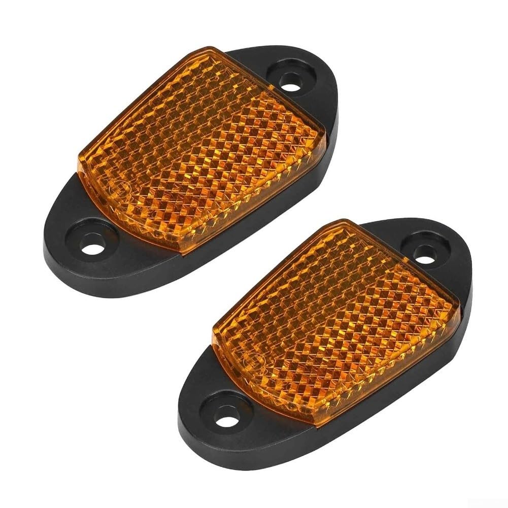 Front Reflector Pair Yellow, Left Right Abrasion Resistant Enhanced Visibility for Ninebot Max G2 KickScooter