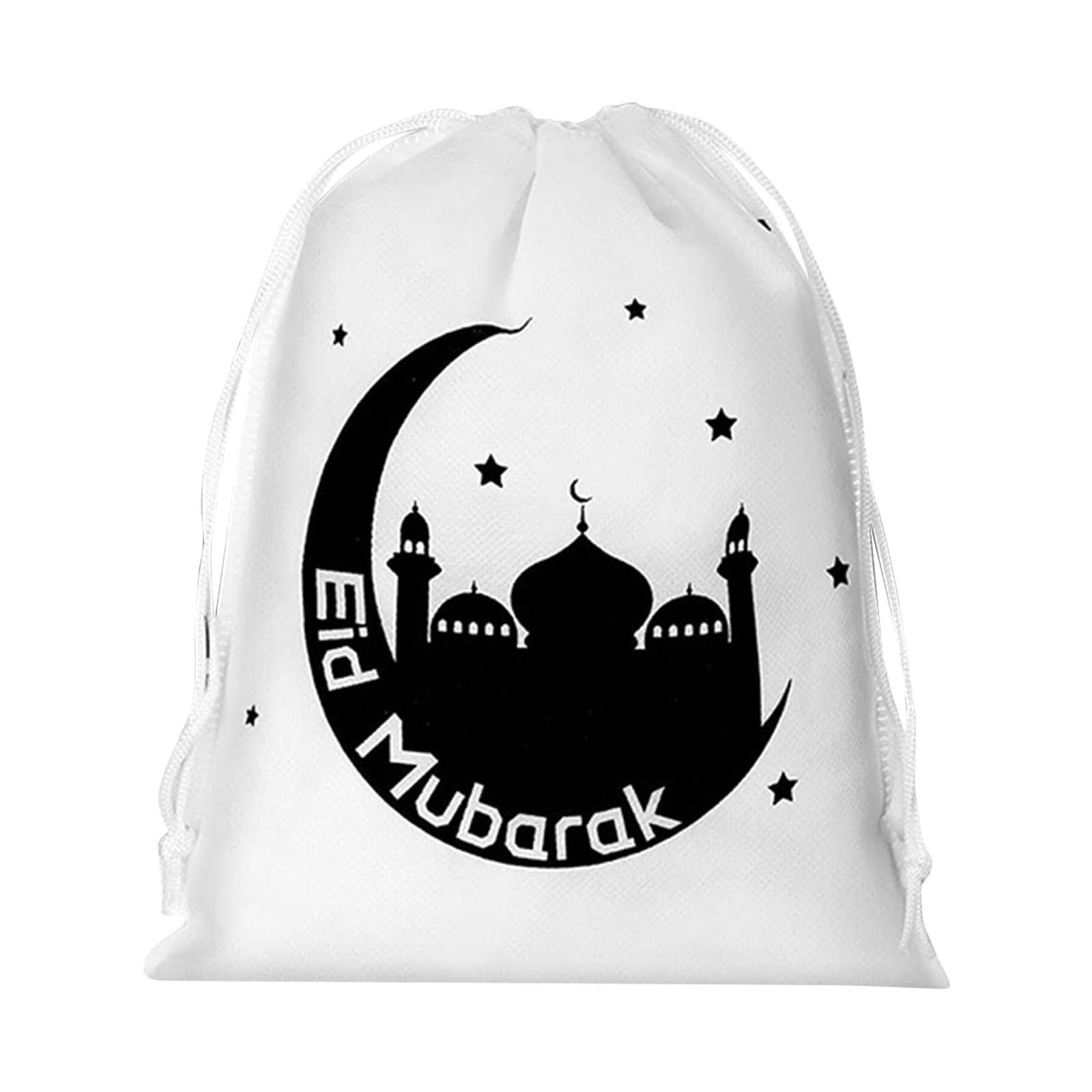User Friendly White Canvas Drawstring Sacks Unique White Canvas Pouches Perfect for Eid Gift Packaging and Organization Sustainable Fabric Bag