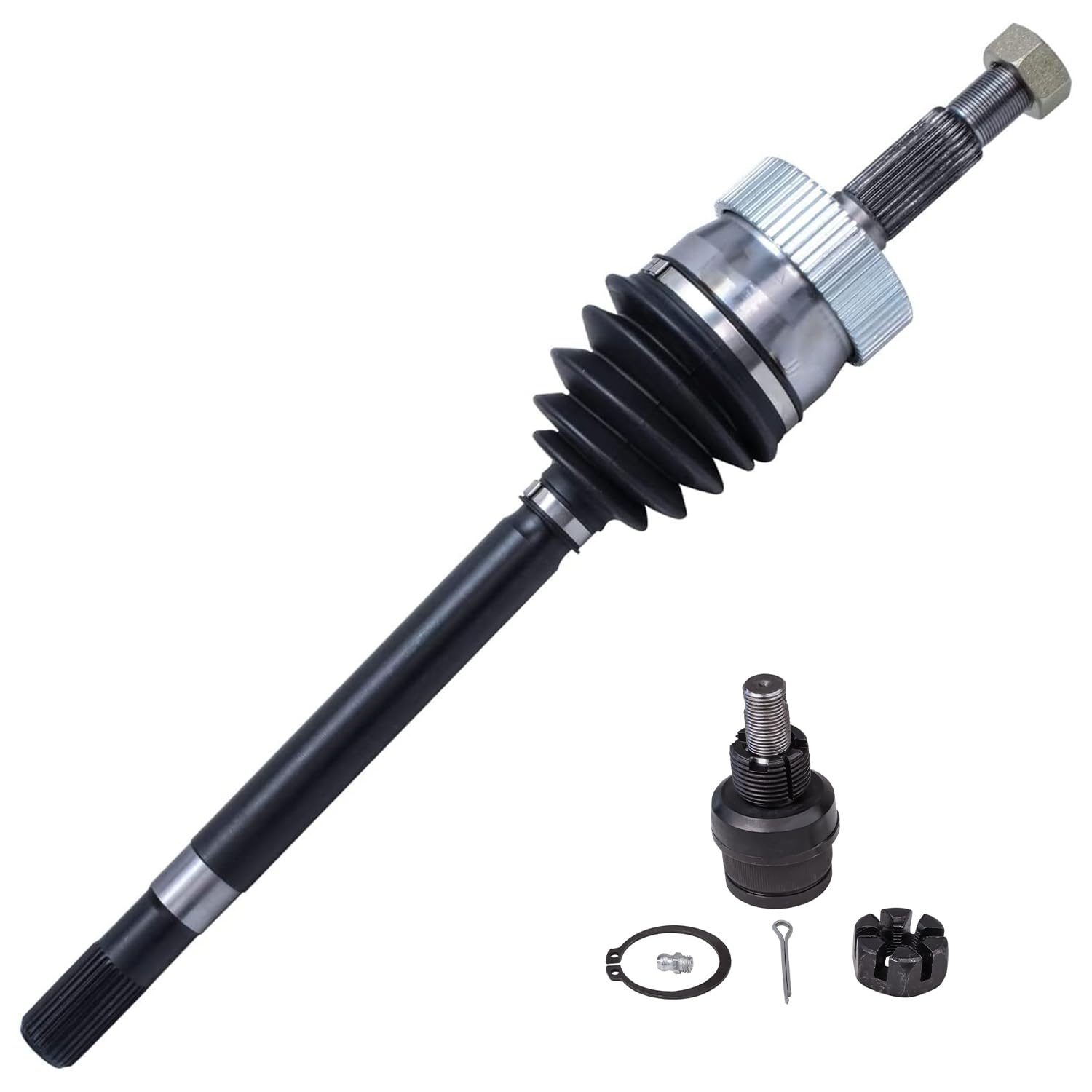 Detroit Axle - 4WD Front Left CV Axle Ball Joint for Jeep 1984-1987