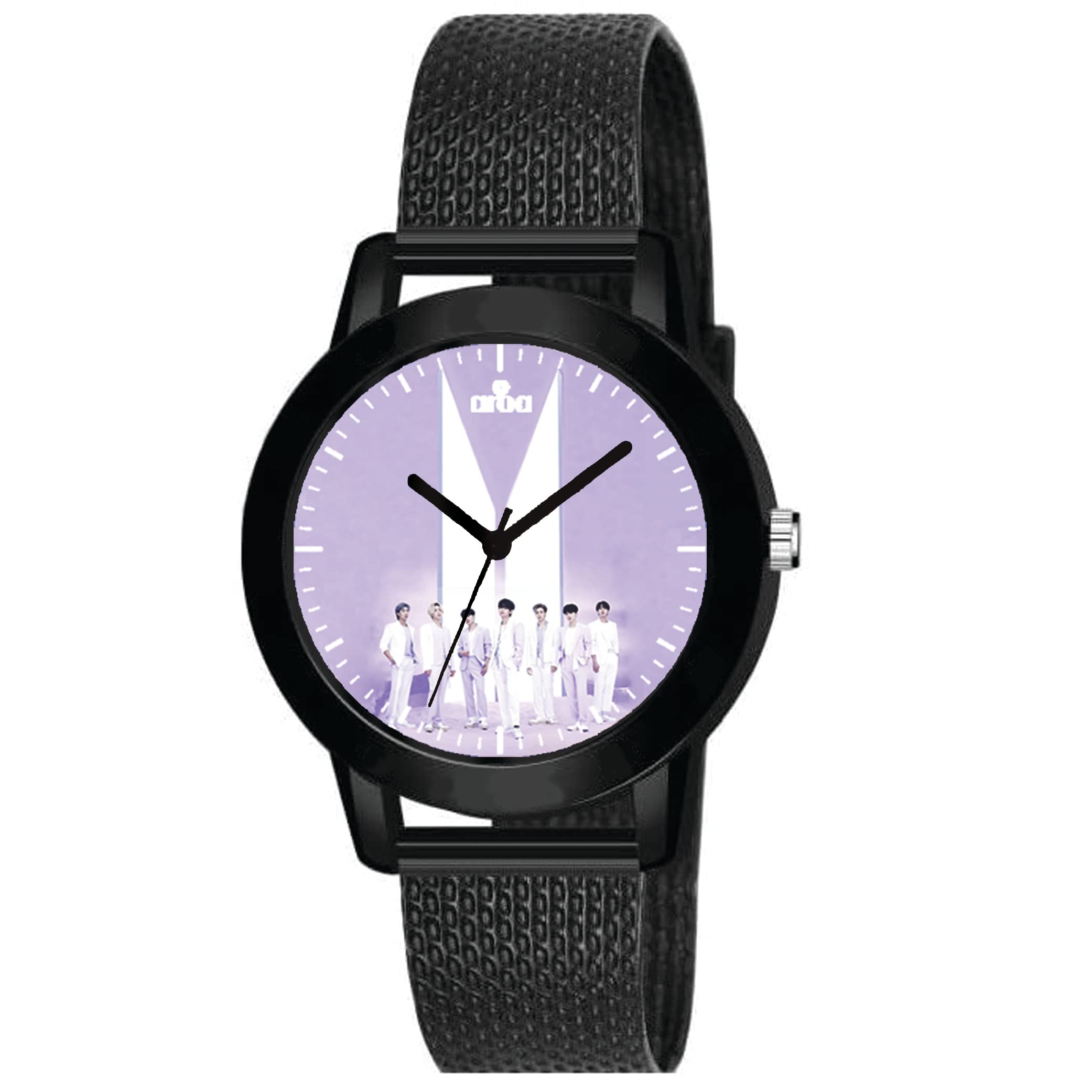 AROA Watch for Womens with BTS White Suit Purple Aesthetic Model :464 in Black Metal Type Rubber Analog Watch Purple Dial for Women Stylish Watch for Girls (B0C3XXWTX6) Amazon Price History, Amazon Price Tracker