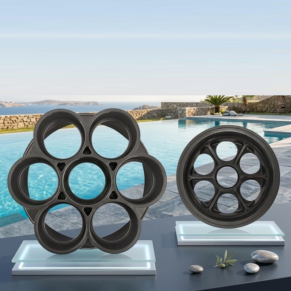 Base valvola a 6 vie da 2" compatibile con piscine Paramount, nero per parte di ricambio 005-302-4032-03, collettore di distribuzione dell'acqua facile da installare