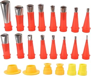 16Pcs Caulking Nozzle Applicator, Stainless Steel Caulking Finisher Kit 6Pcs Connection Base Caulking Finisher Tool Set for Home Doors Windows Sink Joint