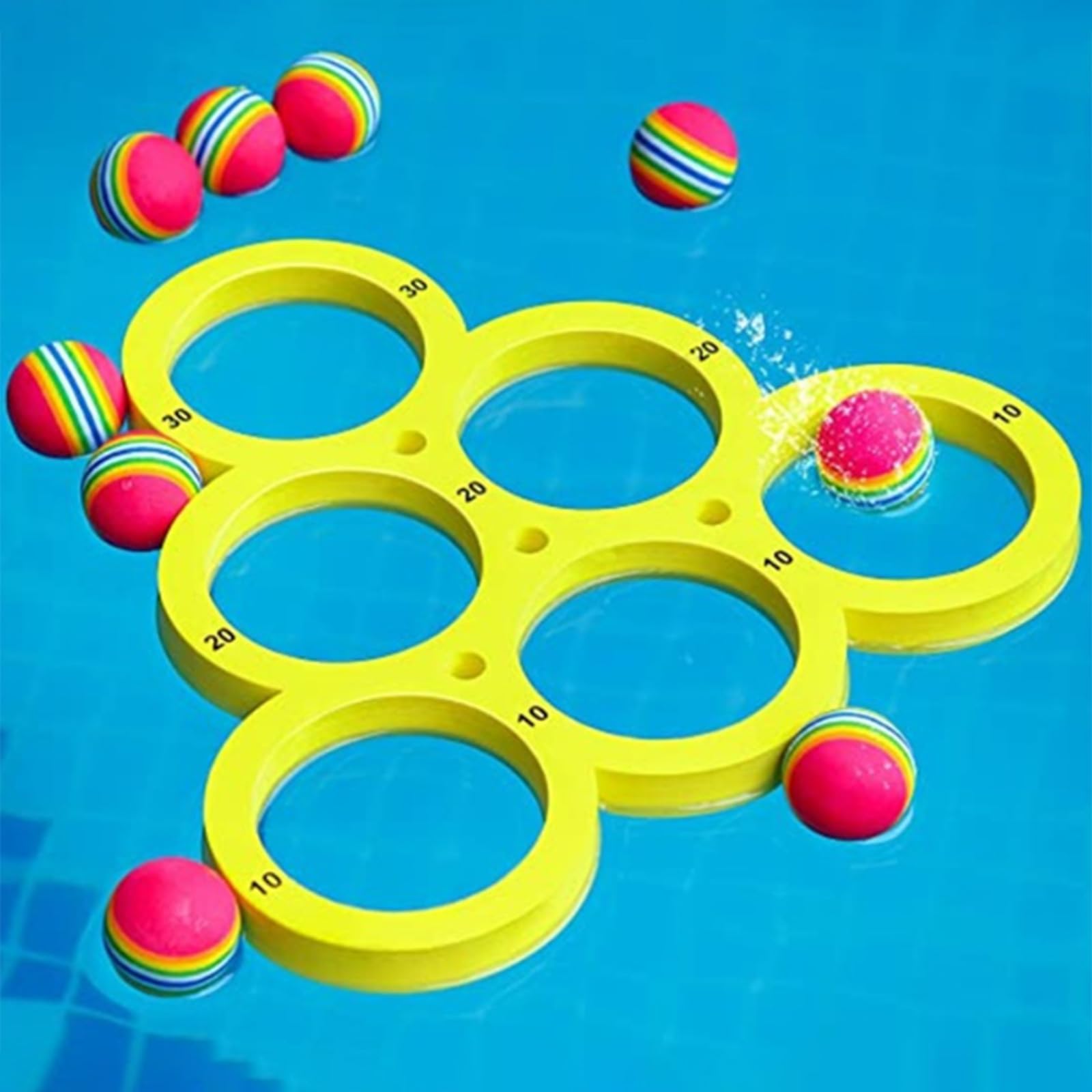 Swimming Pool Rings Toss Competition Portables Floating Targets Game for Adults Beach Parties Water Coordination Training Equipment — view 8