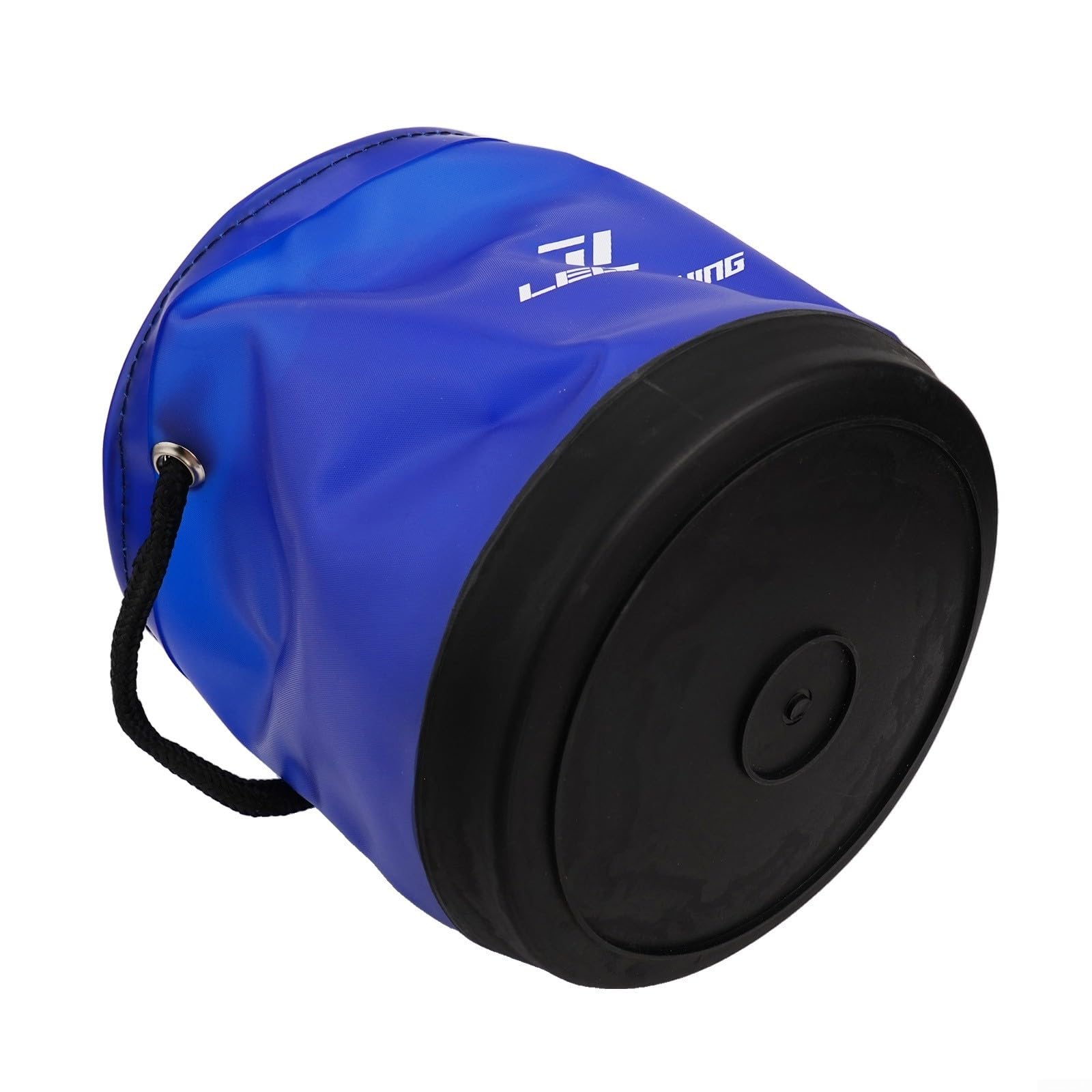 Seau de pêche étanche 4 5 L EVA pliable pour le camping, la randonnée et le nettoyage de voiture avec bretelles réglables (bleu)