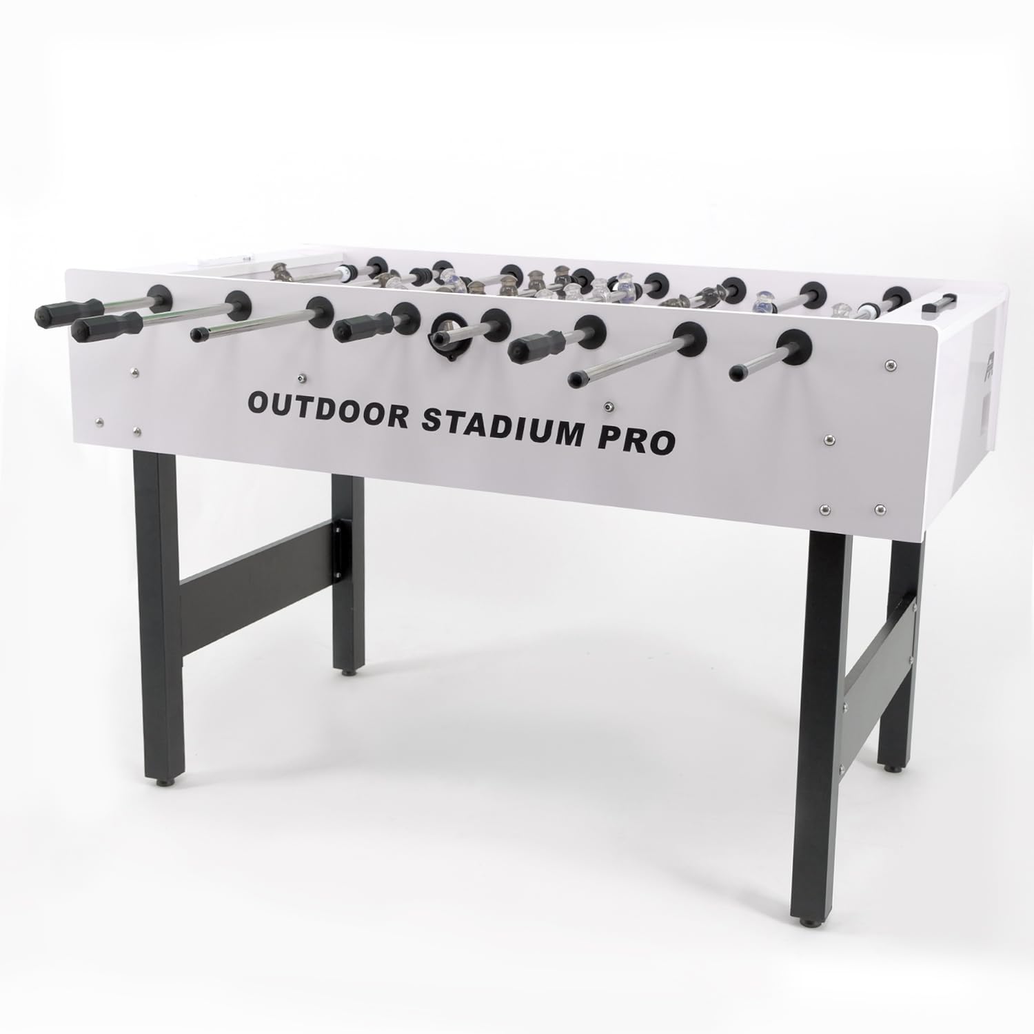 Kickertisch Outdoor Stadium Pro, Outdoor Fußballtisch wasserfest in Turniergröße, Outdoor Kicker Profi für draußen und drinnen 138,2 x 72,1 x 88 cm
