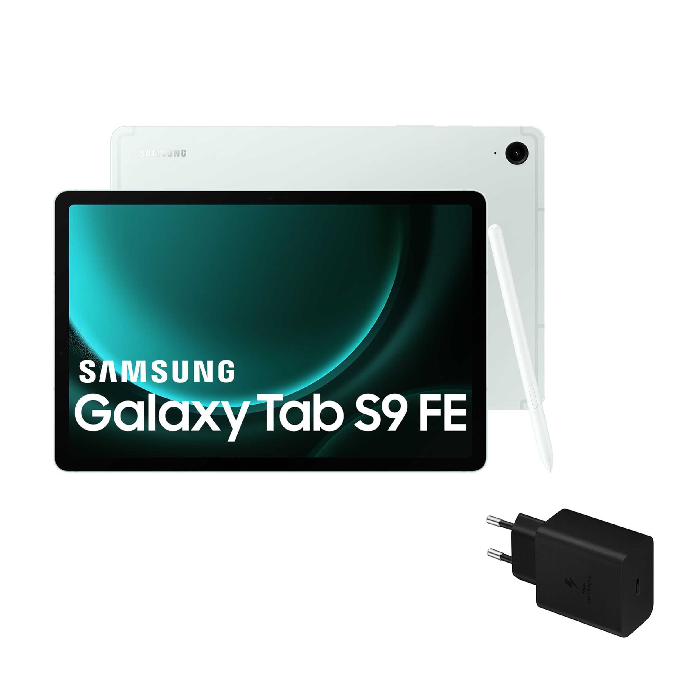 Samsung Galaxy Tab S9 FE Tablet carregador, 128 GB, Wifi, S Pen