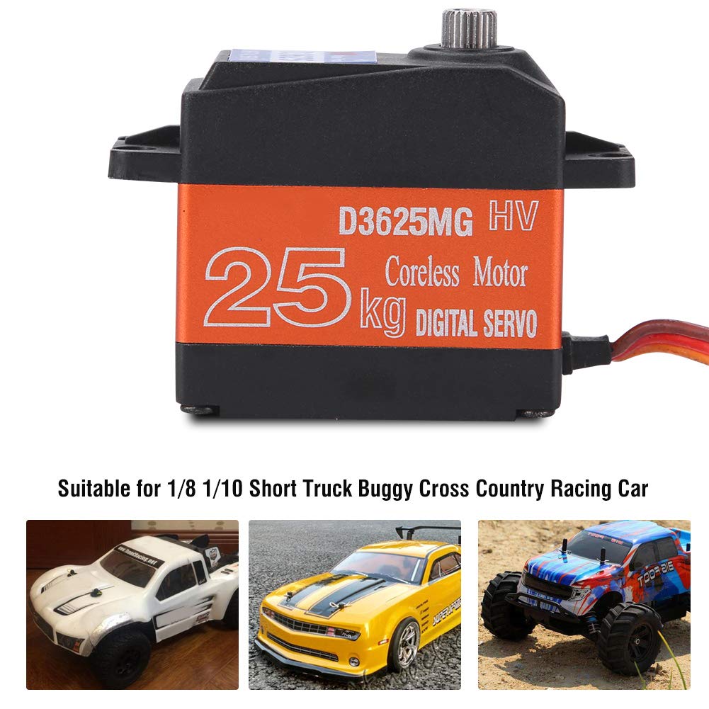 Servocomando RC per Circuito Digitale, servo con Ingranaggi in Metallo, servo Digitale con Ingranaggi in Metallo Impermeabile per Futaba 1/10 1/8 Short Truck Racing Car