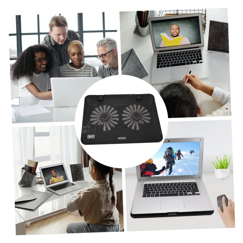 Base ajustable para laptop con ventilador grande de 6 pulgadas miniatura 7