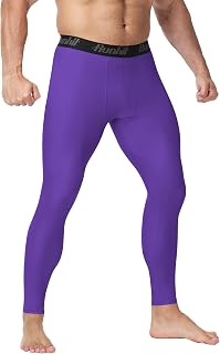 Runhit Men's BJJ Rash Guard Jiu Jitsu Compression Spats Pants No Gi MMA Leggings Martial Arts Sports Tights Base Layer