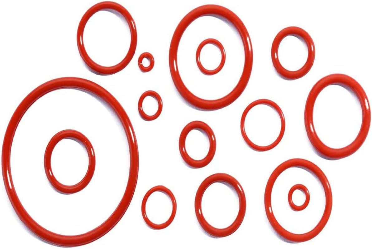 ゴムOリングシール、ゴムOリングシールリングオイルシールガスケットワッシャー、シリコーンシーリングガスケットワッシャーシール詰め合わ