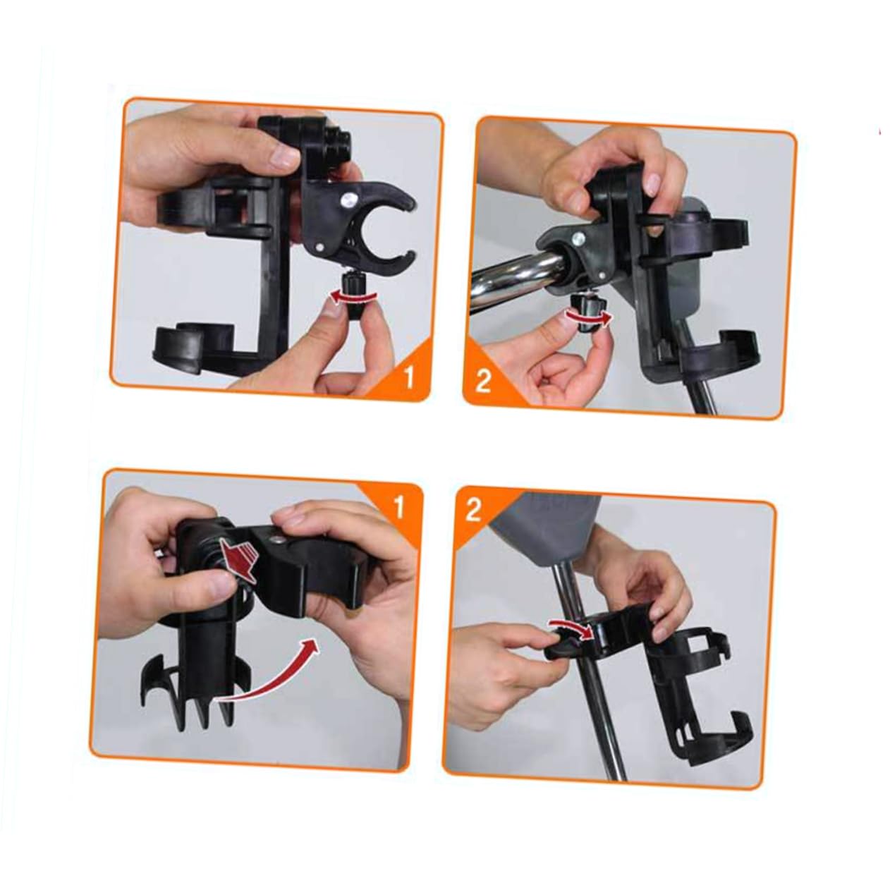 VICASKY Ergonomic Stroller Console Cup Holder Quick Release Bottle Bracket Easy Install for Baby Pram Bike Mountain Bike