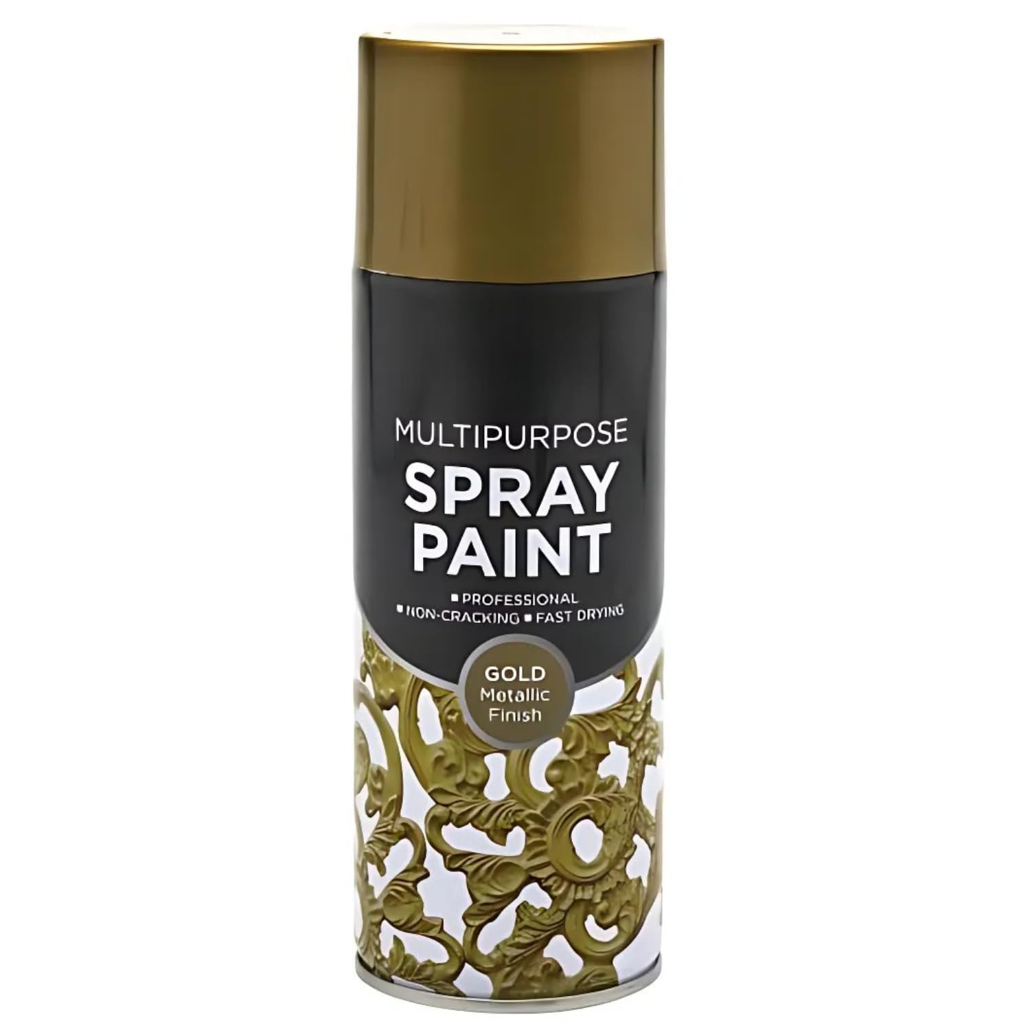 Inspired Essentials Metallic Gold - 151 All Purpose Aerosol Spray Paint 400Ml Quick Drying Spray, Fast Dry And Excellent Coverage For Metal, Wood, Plastic And More (1, )