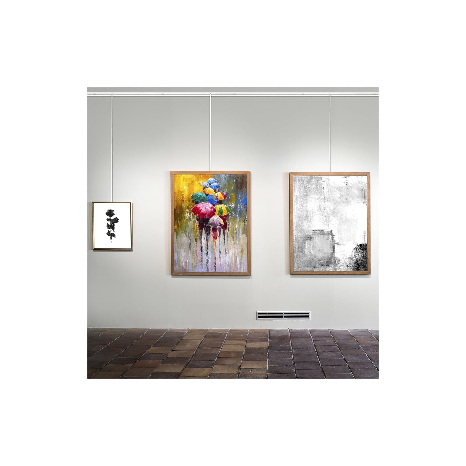 Arti Teq - Pack 100 mètres cimaise Classic + Gallery couleur Blanc - Solution d'accrochage pour décoration murale lourde - Blanc