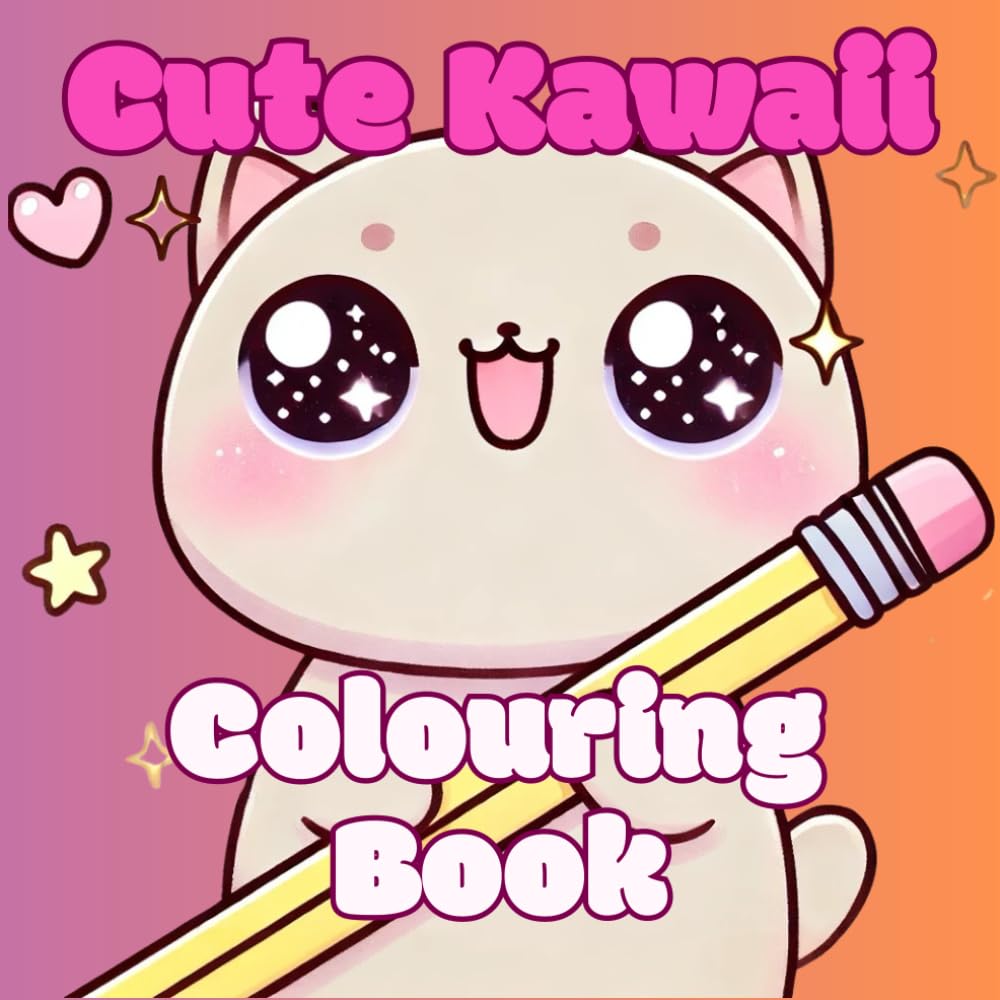 Cute Cats Kawaii Colouring Book: 30 Fun Scenes of Adorable Feline Friends to Colour and Relax.