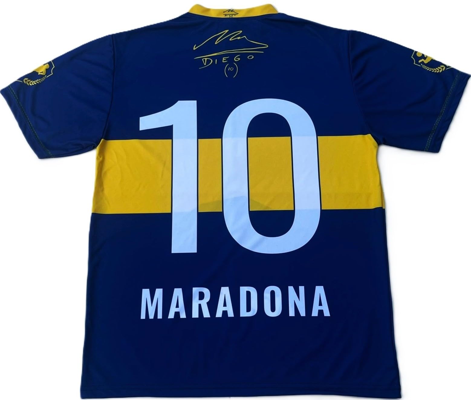 Maglia Maradona Ufficiale Autorizzata Gialloblu - Taglie Adulto Bambino - Merchandising Tifosi Diego Armando Maradona El Pibe de Oro - MMABO