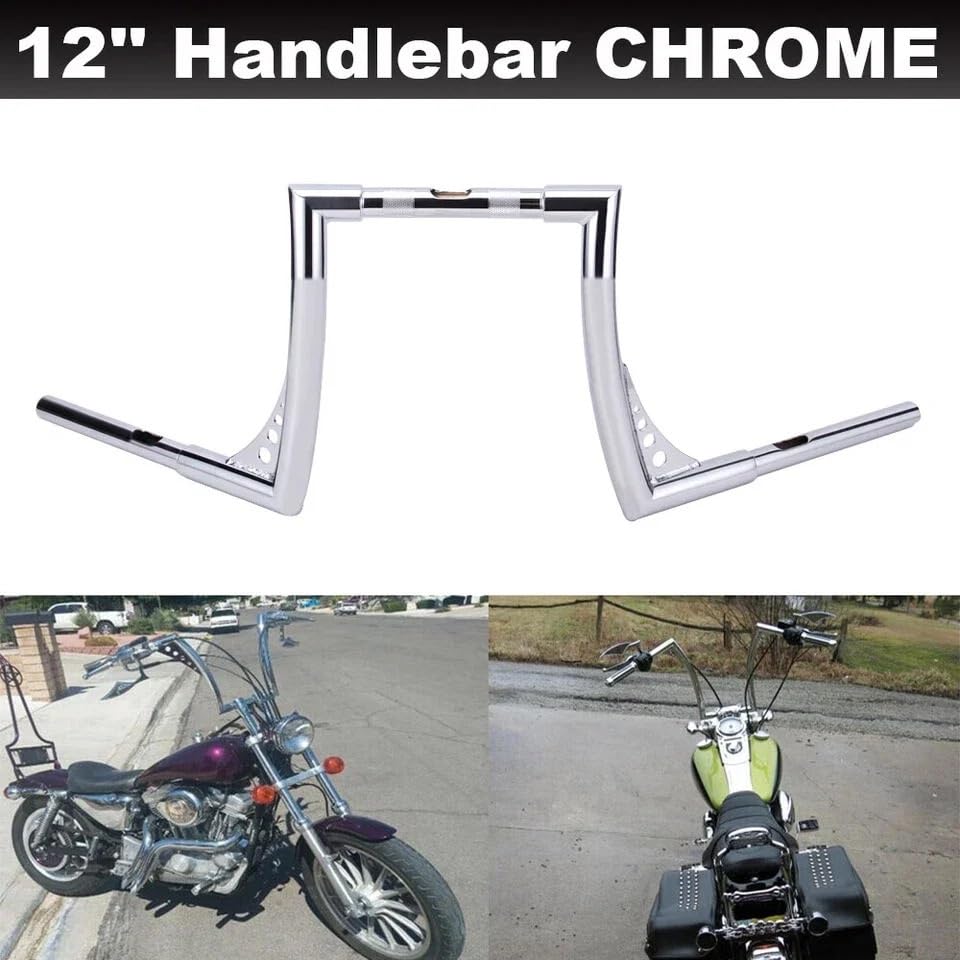 Guidon Riser Haute Finition Chrome pour Fourche Softail Dyna