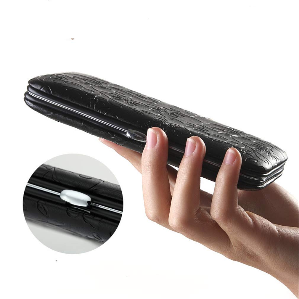 Juego de manicura Juego de uñas Tijeras de uñas profesionales Kits de aseo para mujeres y hombres, Herramientas para el cuidado de las uñas Juego de pedicura Kit de aseo de uñas con estuche de cuero p