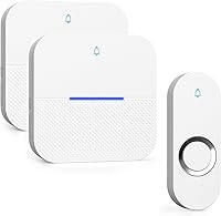 Vista 9 de AIDA - Timbre inalámbrico iluminado para el hogar, timbre impermeable con batería de 1,000 pies de alcance, 5 niveles de volumen con 58 tonos