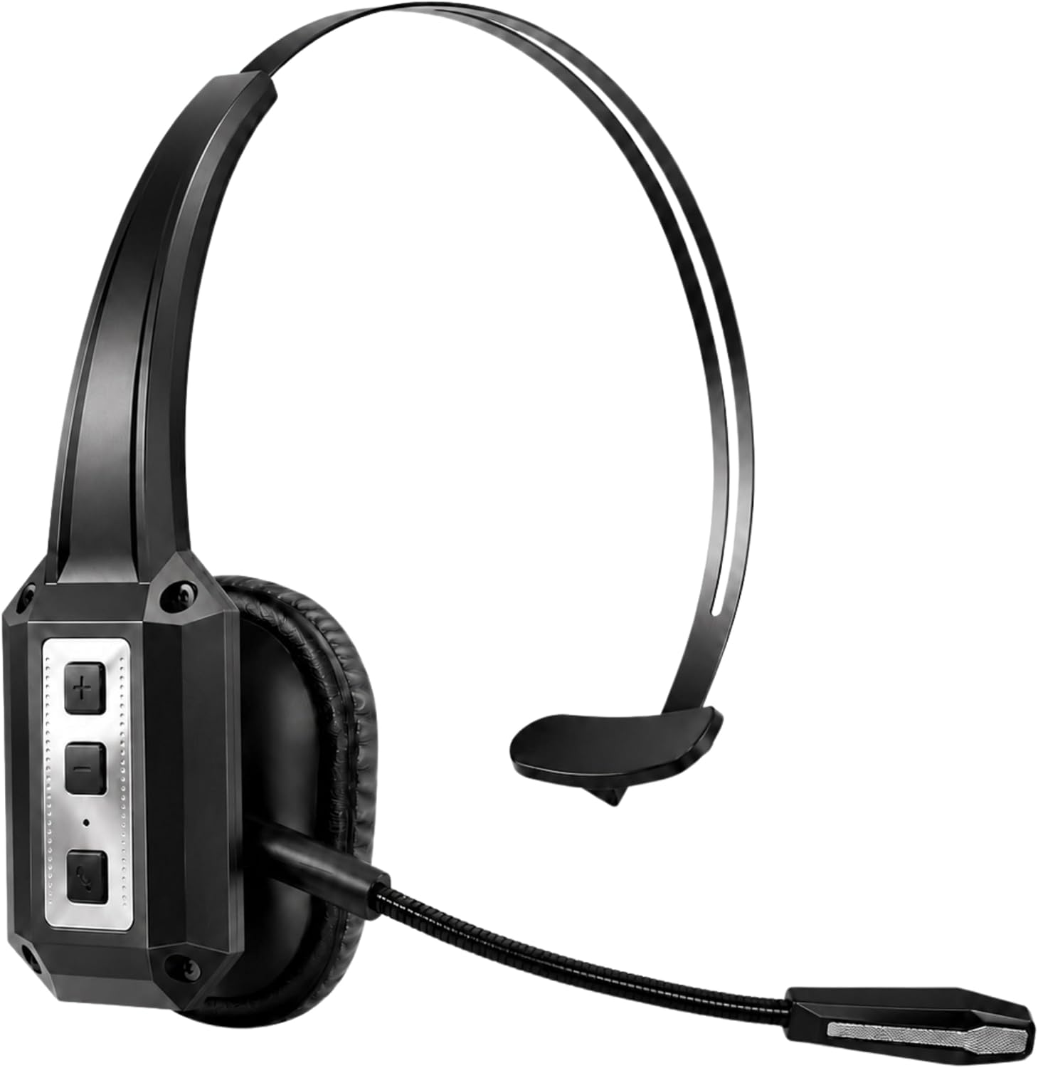 Bytewaveshop Trucker Bluetooth Headset with Mic, 55H Talk Time Wireless Headset, 99% Noise Cancelling Headphones with 270° Adjustable Mic, Bluetooth 6.0, Dual Device for Truck Drivers, Calls, Driving