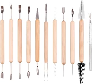 Modellierwerkzeug-Set, 11-teilig, perfekt für lufttrocknende Modelliermasse, Anfänger und Profis, ideal für Heimwerker, Töpferei und Keramik-Werkzeuge für Modelliermasse, Modelliermasse und