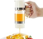 AELGA Honey Dispenser No Drip with Bottom Release Valve, One-Hand Press Honey Jar for Honey, Maple Syrup, Black