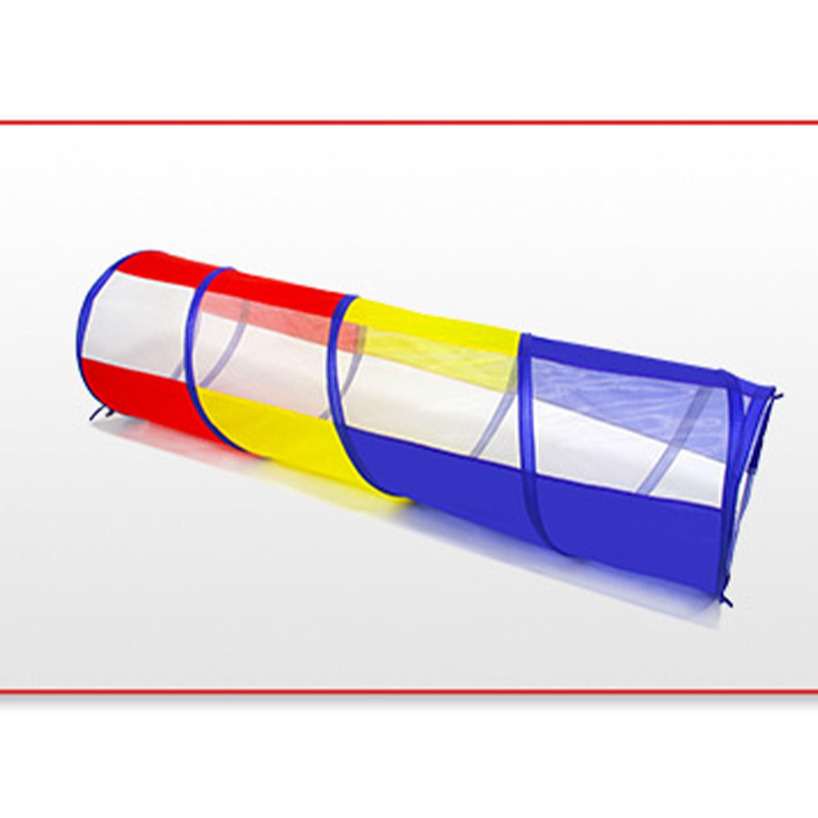 Túnel Plegable de Tela de poliéster para niños con diseño Colorido para Jugar en Interiores y Exteriores (Rojo, Amarillo y)