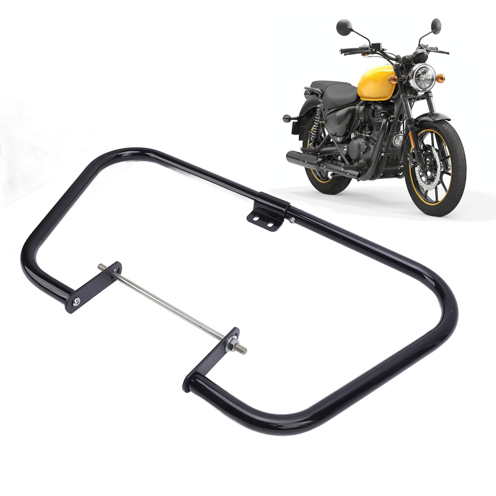 ZJchao Lekka Osłona Silnika Motocykla z Drążkami Zabezpieczającymi, Szyna Ochronna do y Drogowej do Modeli Meteor 350 Classic i Nowych Modeli 350 Konstrukcja Stalowa, łatwa Instalacja