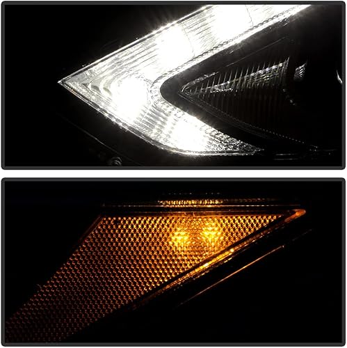 Miniatura 7 de ACANII - Para [modelo halógeno] 2017 2018 2019 Nissan Rogue Sport LED DRL proyector faro delantero - lado izquierdo del conductor