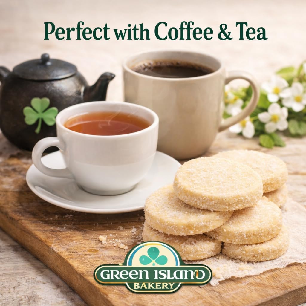 Green Island Bakery Shortbread Cookies - Created in Ireland, made in the US, Butter Biscuit Treats, Classic Bakehouse Recipe, Giftable Snack Box for Tea Time, Family Size | Shortbread (3 Pack, 5, Ounce)