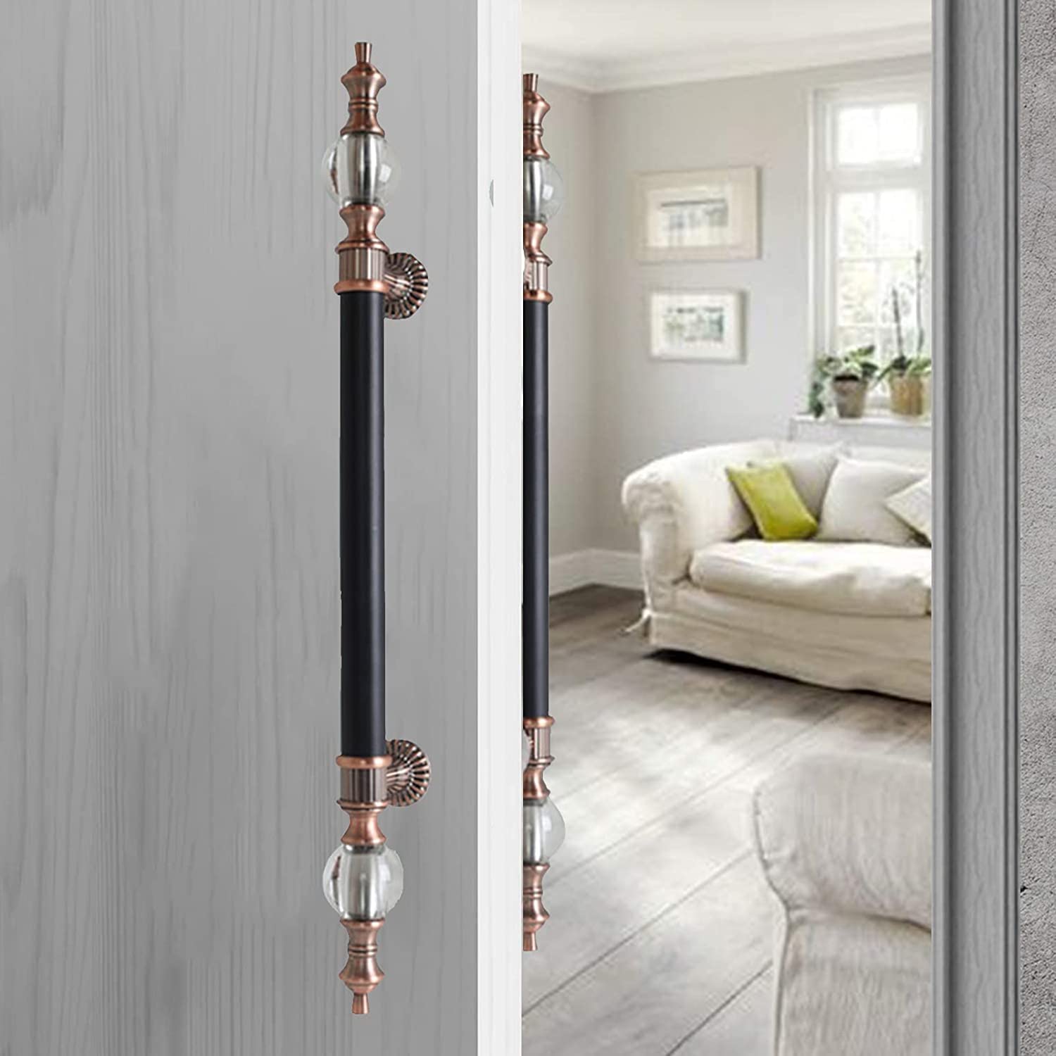 Poignée de porte coulissante en acier inoxydable au design moderne et épuré