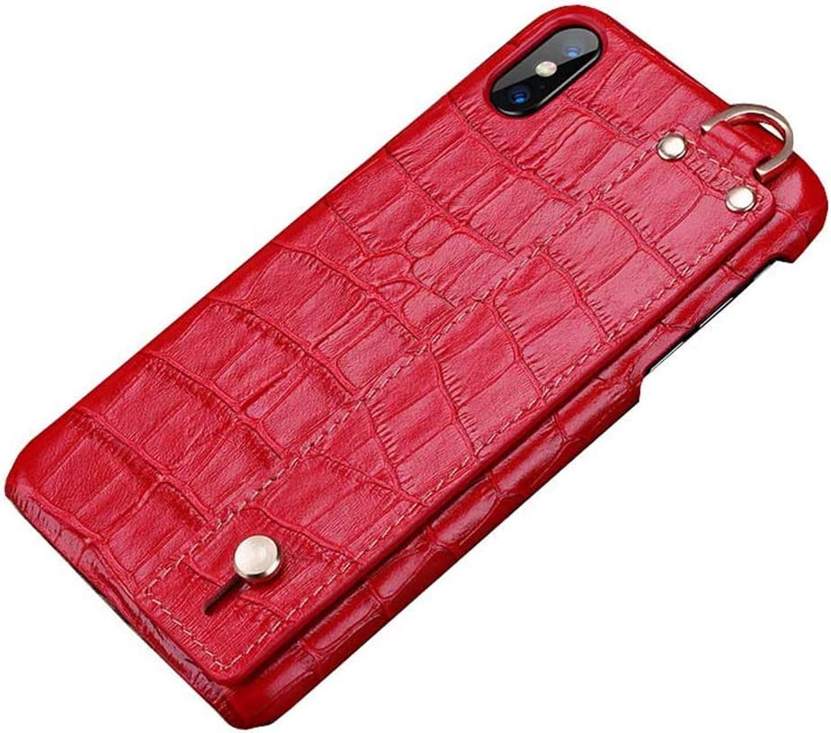 Étui de téléphone en cuir rouge pour iPhone Xs Max antichoc