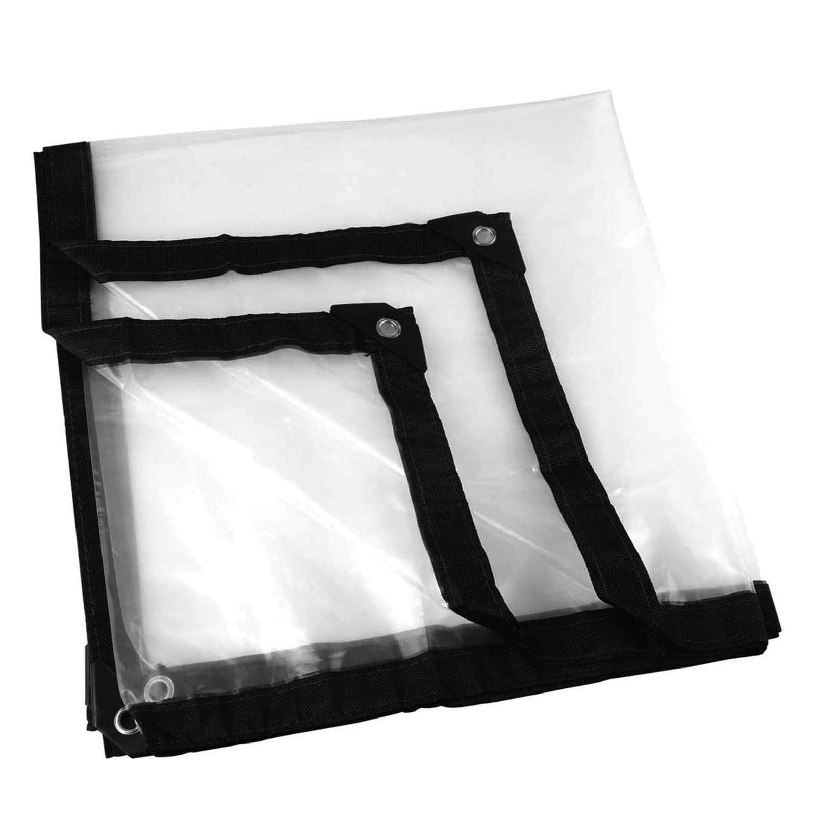 Lona transparente impermeable de 7x7 pies contra viento y lluvia