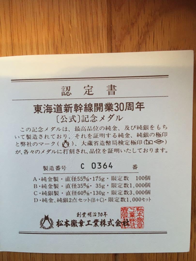 Amazon.co.jp: 東海道新幹線 開業30周年 JR300系新型 のぞみ公式