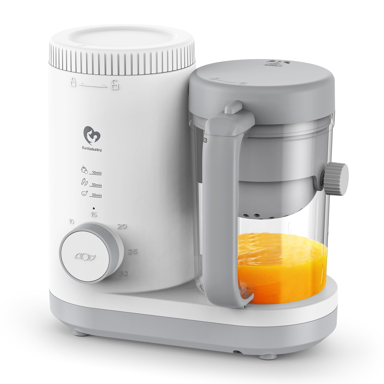 Robot Cuiseur Mixeur Bébé, Cuiseur Vapeur Bebe avec Panier à Vapeur Réversible, Opération Facile à un Bouton et Grande Ouverture pour un Nettoyage Facile