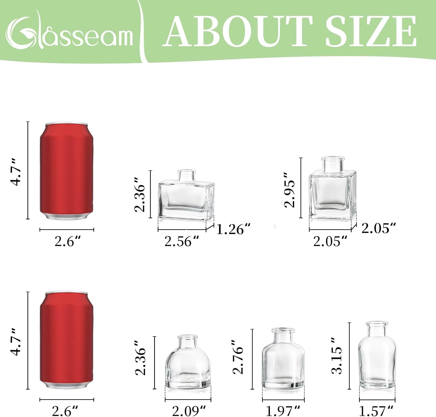Glasseam Mini Glass Bud Vases: Small Clear Vases for Centerpieces Cute Tiny Flower Vase Set of 10 for Flowers Modern Centerpiece Decor for Wedding Party Dining Room Decoration