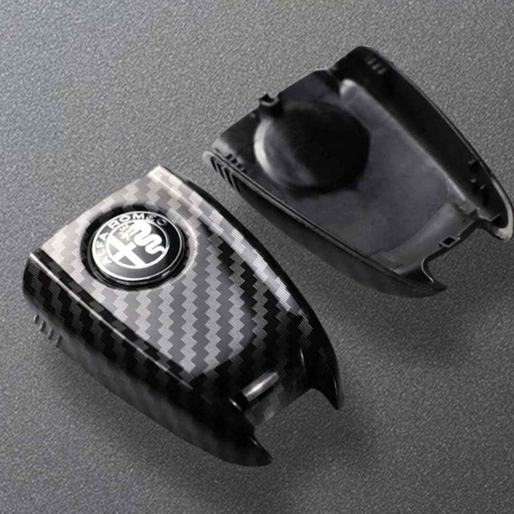 Alfa Romeo Schlüsselanhänger Tasche | Für Giulia Stelvio Giulietta | Schwarz Schlüsselmäppchen