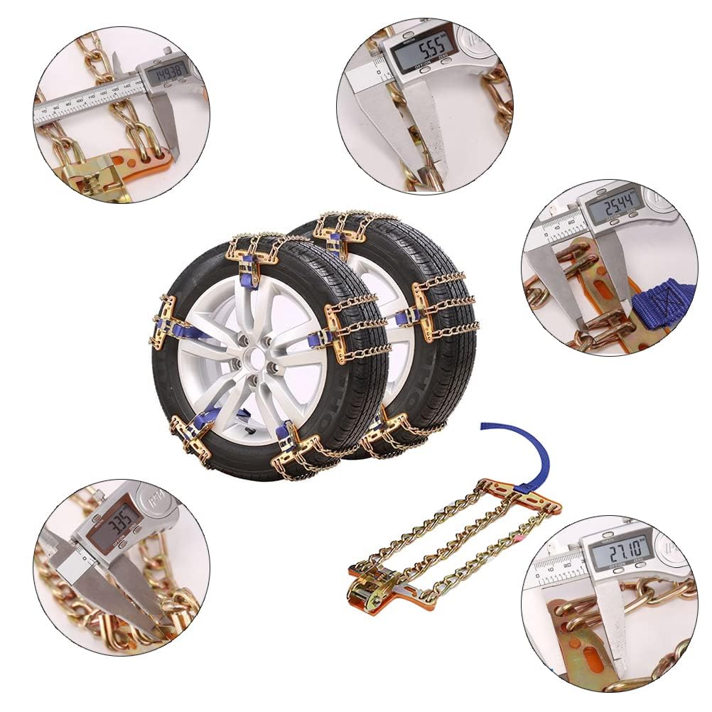 Cadenas de Nieve Cadenas de Neumáticos Antideslizantes para Automóviles SUV Camiones (M)
